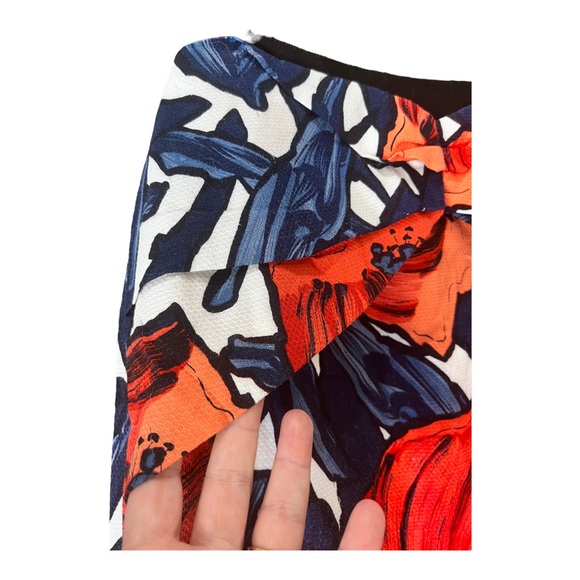 Anthropologie Moulinette Soeurs Navy & Red Poppies Fantastic Field Skirt Sz 6 - Picture 5 of 16